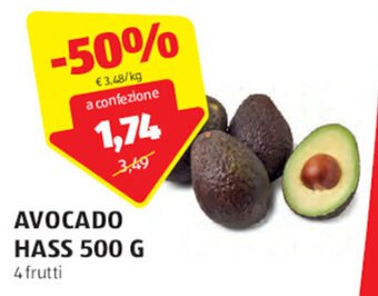 ALDI AVOCADO HASS 500 G 4 frutti offerta