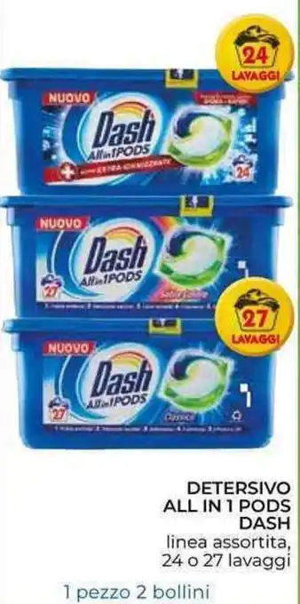 Conad City Dash All in 1 Pods Detersivo 24 o 27 lavaggi offerta