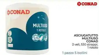 Conad City Conad Multiuso Asciugatutto 1 rotolo offerta
