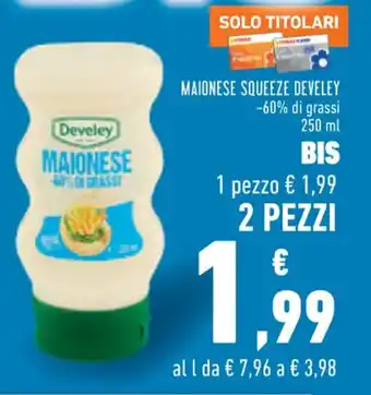 Conad DEVELEY MAIONESE SQUEEZE 250 ml offerta