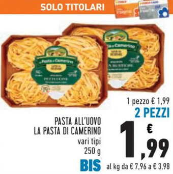 Conad PASTA ALL'UOVO LA PASTA DI CAMERINO 250 g offerta
