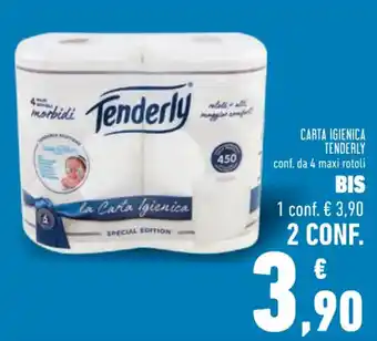 Conad TENDERLY CARTA IGIENICA 4 maxi rotoli offerta