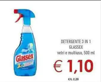 Glassex 3 in 1 Detergente 500ml