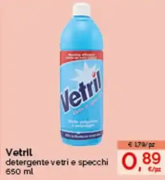 Acqua & Sapone Vetril Detergente vetri e specchi 650ml offerta