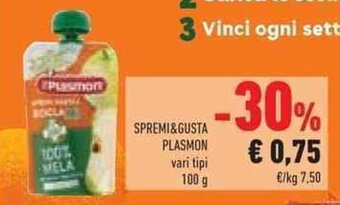 Conad SPREMI&GUSTA PLASMON vari tipi 100 g offerta