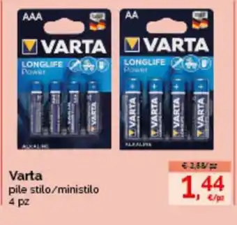 Acqua & Sapone Varta Pile stilo/ministilo 4pz offerta