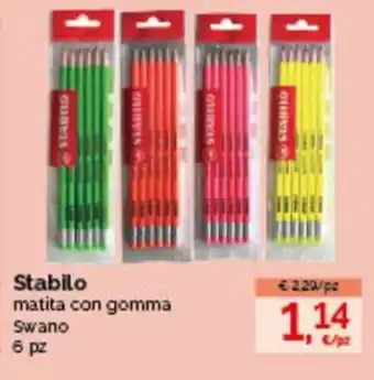 Stabilo Matita con gomma swano 6pz.