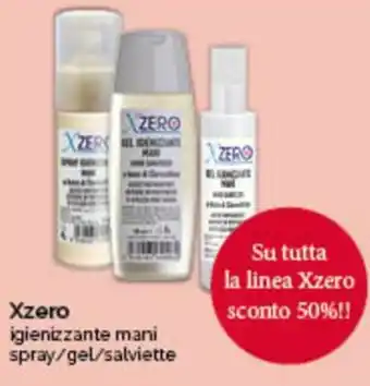 Acqua & Sapone 50% Sconto Xzero Igienizzante mani spray/gel/salviette offerta