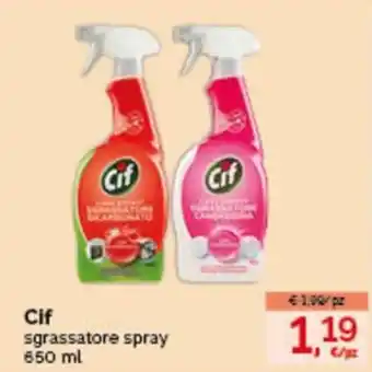 Acqua & Sapone Cif Sgrassatore spray 650ml offerta