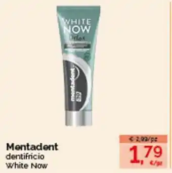 Acqua & Sapone Mentadent White Now dentifricio offerta