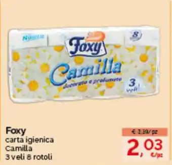 Acqua & Sapone Foxy Camilla carta igienica 3 veli 8 rotoli offerta