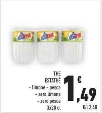 Conad THE ESTATHE - limone - pesca - zero limone - zero pesca 3x20 cl offerta