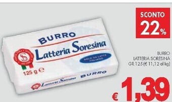 PrestoFresco Latteria soresina burro offerta