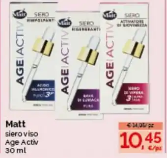 Acqua & Sapone Matt Age Activ siero viso 30ml offerta