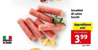 Lidl Involtini di suino farciti offerta