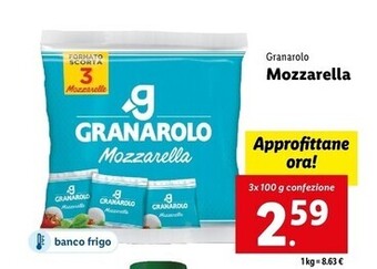 Lidl Granarolo mozzarella offerta