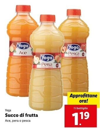 Lidl Yoga succo di frutta offerta