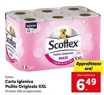 Lidl Scottex carta igienica pulito originale xxl offerta