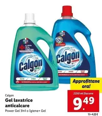 Lidl Calgon gel lavatrice anticalcare offerta