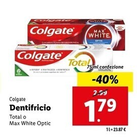 Lidl Colgate dentifricio offerta