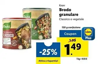 Lidl Knorr brodo granulare offerta