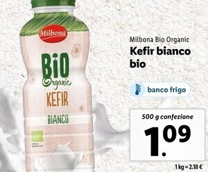 Lidl Milbona kefir bianco bio offerta
