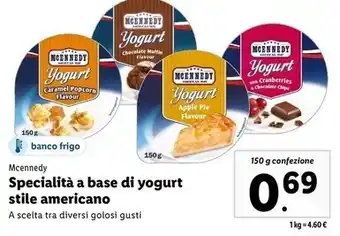 Lidl Mcennedy specialità a base di yogurt stile americano offerta