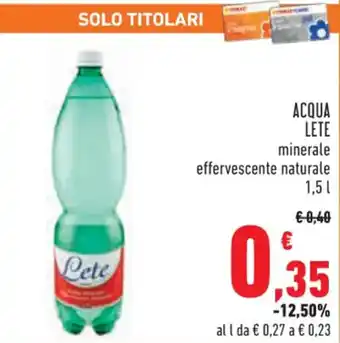 Conad ACQUA LETE 1,5 l offerta