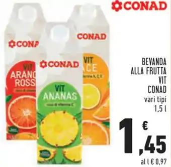 Conad CONAD BEVANDA ALLA FRUTTA VIT 1,5 l offerta