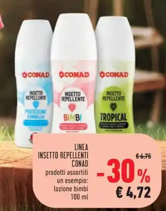 Conad LINEA INSETTO REPELLENTI CONAD 100 ml offerta