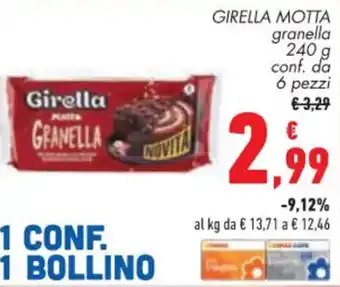 Conad GIRELLA MOTTA 240 g, 6 pezzi offerta