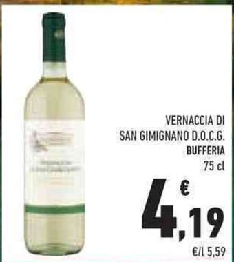Conad VERNACCIA DI SAN GIMIGNANO D.O.C.G. BUFFERIA 75 cl offerta