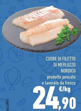 Conad CUORE DI FILETTO DI MERLUZZO NORDICO prodotto pescato e lavorato da fresco offerta