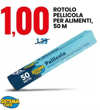 Eurospin SISTEMA Casa ROTOLO PELLICOLA PER ALIMENTI, 50 M offerta