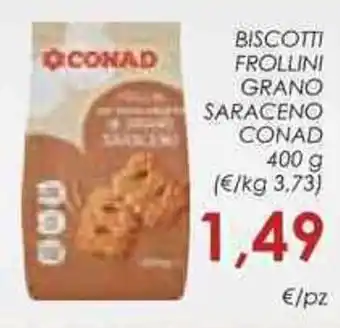 Conad BISCOTTI FROLLINI GRANO SARACENO CONAD 400 g offerta