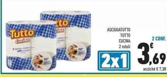 Conad ASCIUGATUTTO TUTTO CUCINA 2 rotoli offerta
