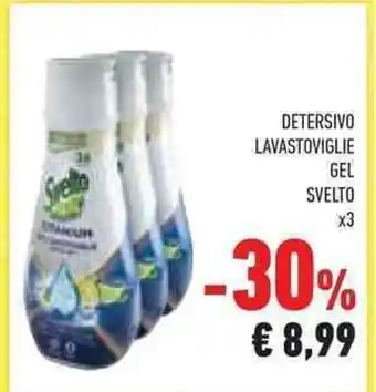 Conad DETERSIVO LAVASTOVIGLIE GEL SVELTO x3 offerta