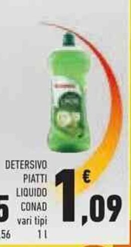 Conad DETERSIVO PIATTI LIQUIDO CONAD vari tipi 1 l offerta