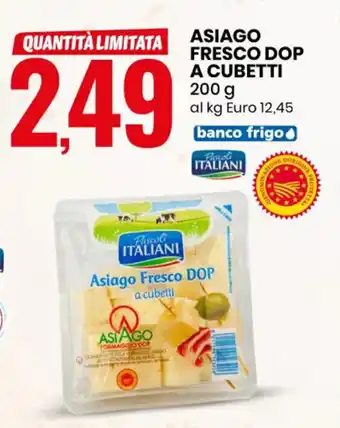 Eurospin Pascoli ITALIANI ASIAGO FRESCO DOP 200 g offerta