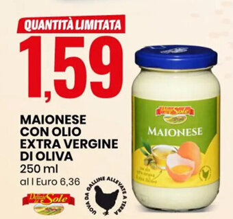Eurospin MAIONESE CON OLIO EXTRA VERGINE DI OLIVA 250 ml offerta
