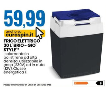 Eurospin FRIGO ELETTRICO 30 L'BRIO-GIO' STYLE'* offerta