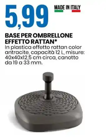 Eurospin BASE PER OMBRELLONE EFFETTO RATTAN* offerta