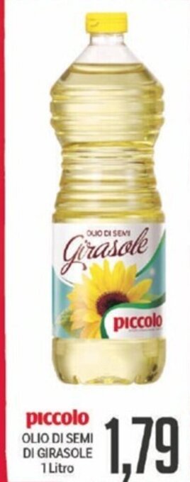 Supermercati Piccolo piccolo OLIO DI SEMI DI GIRASOLE 1 Litro offerta
