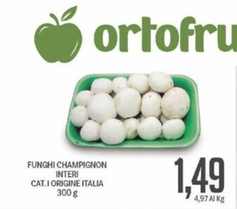 Supermercati Piccolo FUNGHI CHAMPIGNON INTERI CAT. I ORIGINE ITALIA 300 g offerta