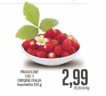 Supermercati Piccolo FRAGOLINE CAT.1 ORIGINE ITALIA Vaschetta 125 g offerta