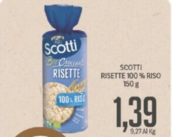 Supermercati Piccolo SCOTTI RISETTE 100% RISO 150 g offerta