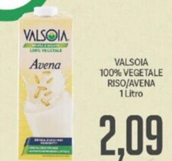 Supermercati Piccolo VALSOIA 100% VEGETALE RISO/AVENA 1 Litro offerta