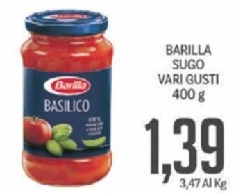Supermercati Piccolo BARILLA SUGO VARI GUSTI 400 g offerta