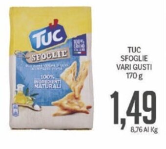 Supermercati Piccolo TUC SFOGLIE VARI GUSTI 170 g offerta