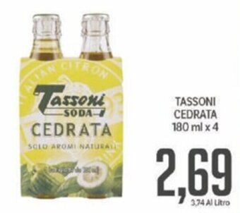 Supermercati Piccolo TASSONI CEDRATA 180 ml x 4 offerta